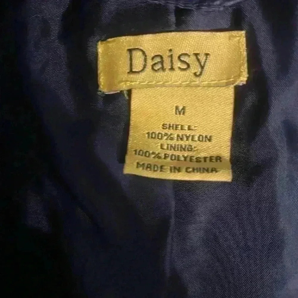 Daisy Puffer sleeveless jacket with front zipper & snaps elastic waist size med - Picture 5 of 5
